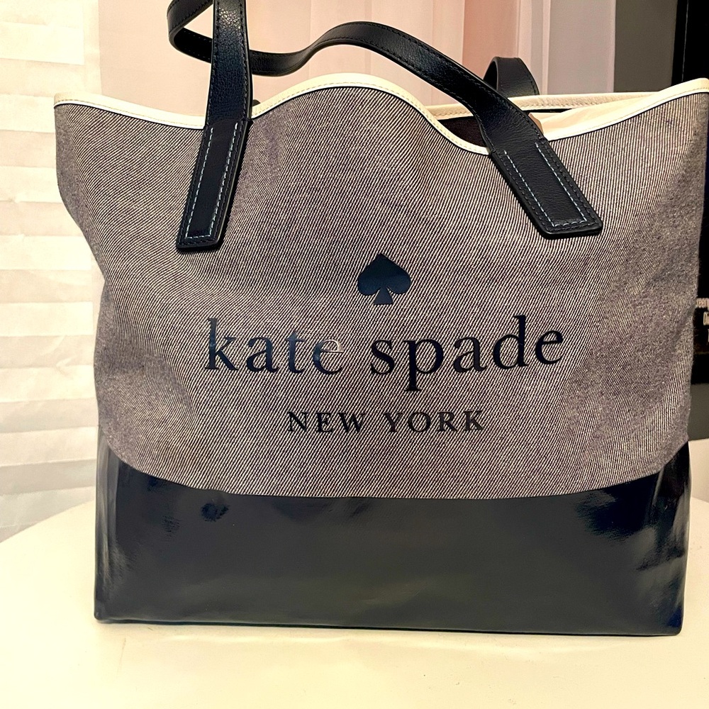 Kate Spade Ash Street tote. Blue and grey